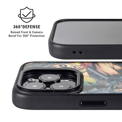 DC Comics Batman All Star Batman & Robin, The Boy Wonder ( Batman & Robin in Action) By Jim Lee iPhone 14 Pro Kickstand Case